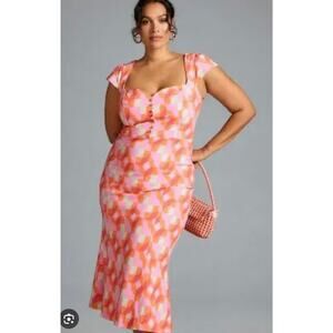Anthropologie The Cecily Fit & Flare Sweetheart Dress by Maeve NWT 2X